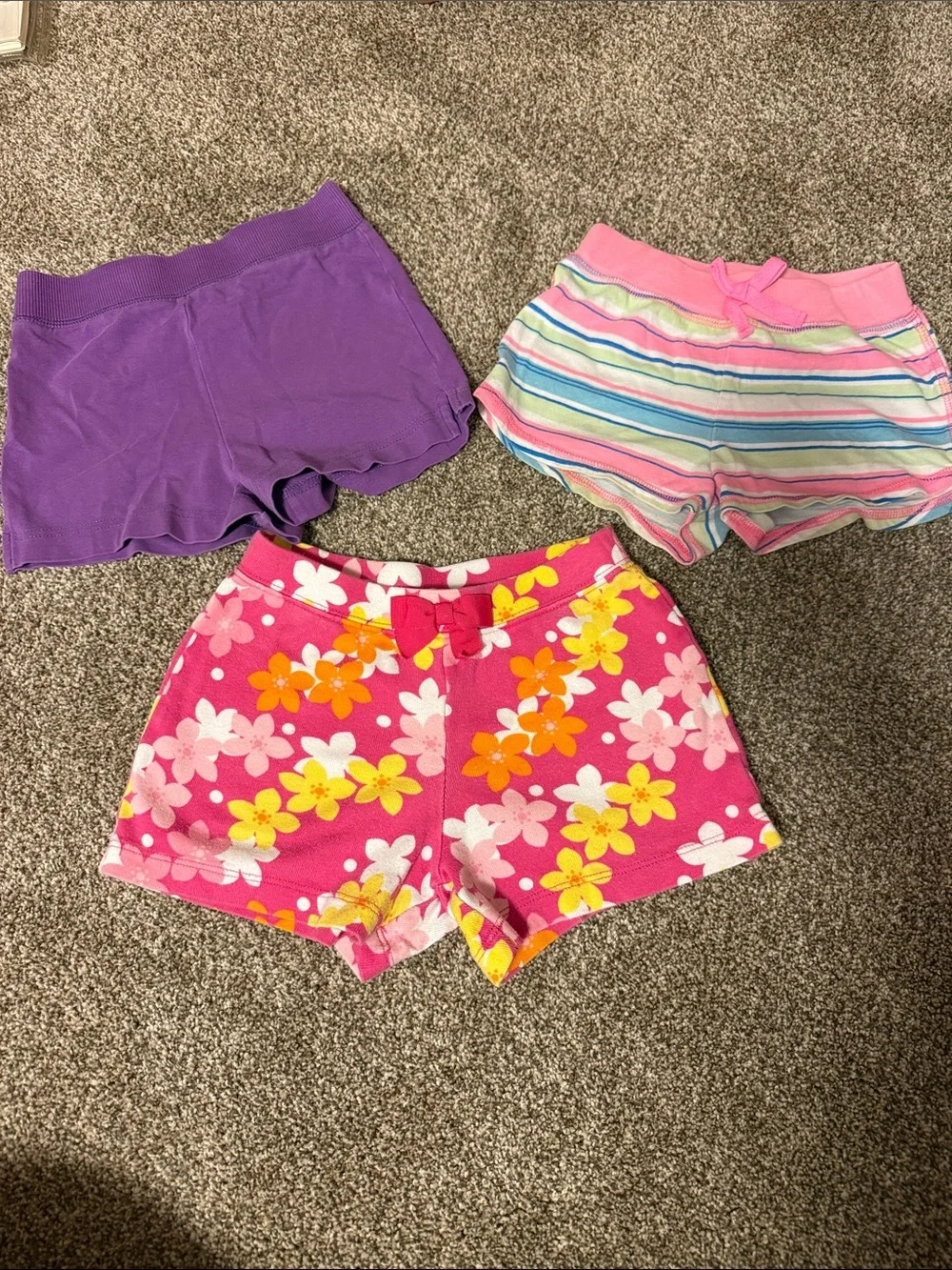 Gymboree Bright Floral Pink and Yellow Pull-On Shorts